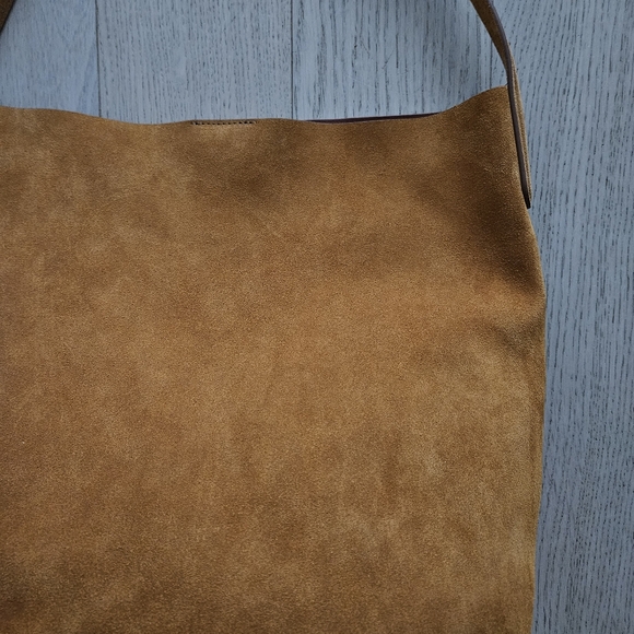 NWT! Mansur Gavriel Cuoio Everyday Cabas Suede Slouch Shoulder Bag Tote Boho - Picture 7 of 12